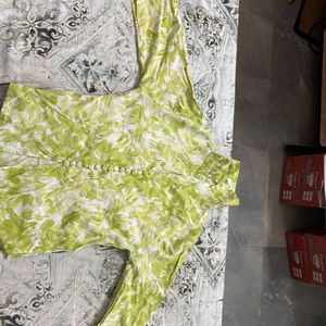 Green Top- Shirt Cotton Only 5-6 Time Wear