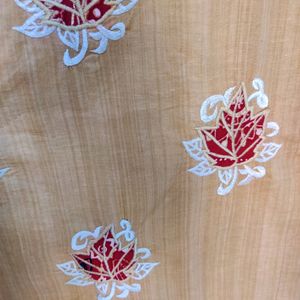 Wooden Texture & Colour Embroidered Kurta