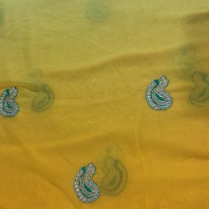 Two Shaded Soft Chiffon Saree