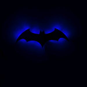 Homemade Bat Man Wall Lamp