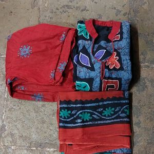 Pure Cotton Batik Printed Salvar Suit