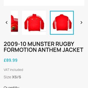 MUNSTER RUGBY anthem Formotion track jacke