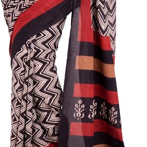 Handmade Block Printed Cotton Saree