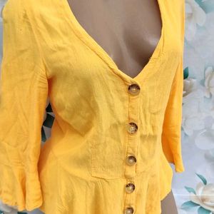 Women's Yellow Hippie Blouse