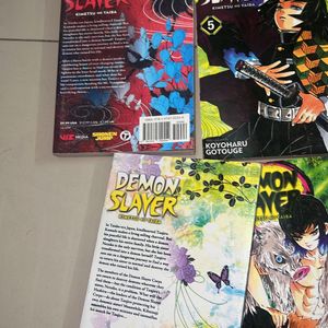 Demon Slayer Manga Set Of 4 Comics