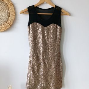 Gold Sequin Mini Dress From UK