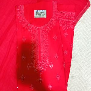 Red Cotton Suit