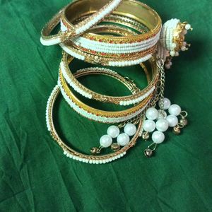 Moti Bangles..6 Chudi Set