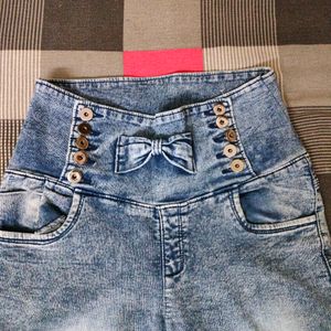 High Waisted Denim Jeans