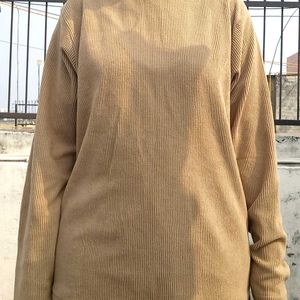 Korean Brown Sweatshirt Top