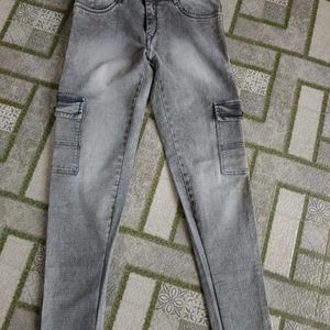 Grey Jeans- Around 6pockets Pant And Shoe Size 7