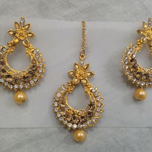 earrings, Maangtikka, For Women