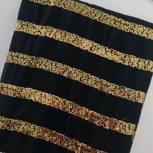 Black Tikli Work Saree