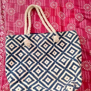 Summer And Rose Geometric Pattern Tote Bag