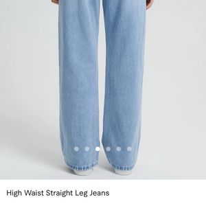 High Waist Straight Leg Jeans