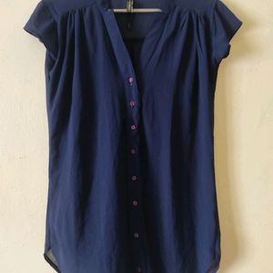 Formal Navy Blue Top