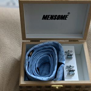 Mensome Silk tie & cufflink Gift Pack for Men