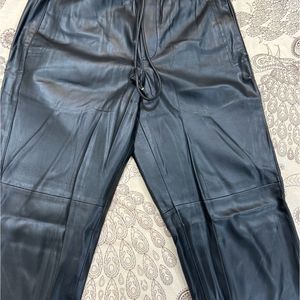 Mango Black Leather Trouser