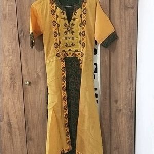 Long Gown (Mustard & Green)