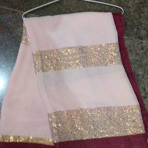 Frequency work saree with gold border