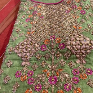 Green Suit With Gota Dupatta(teej Special)