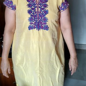 Embroidered Raw Silk Kurta