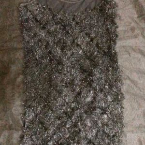 Black Shimmer Short Kurti