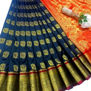 Soft Banarasi Premium Silk Boota Saree For Women