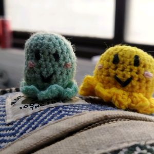 Crochet mini octopus plushie blobs