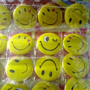 Set Of 30 Unused Brand New Smiley Badges..