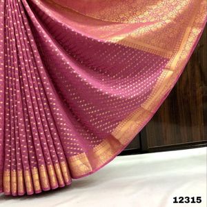 Khadi Georgette With Gold Zari