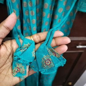 Sky-blue Gawn kurti