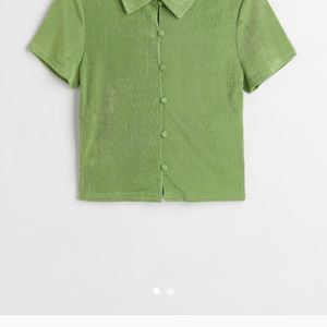 H&M Green Crop Tee