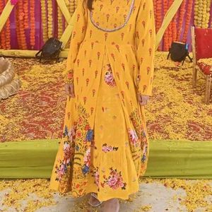 Yellow Anarkali Gown