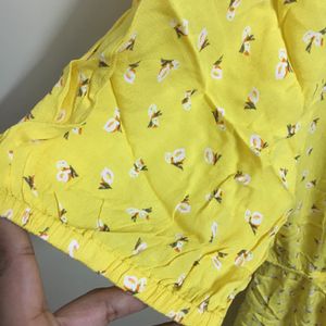 Yellow Dress With Floral Print