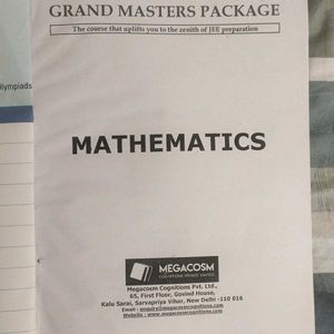 Grand Masters Package (GMP 2019-2020) Mathematics