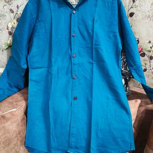 Men Blue Textured Shirt