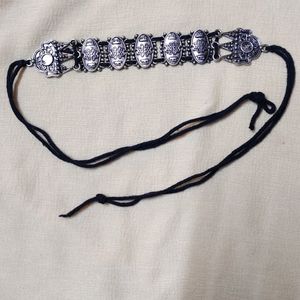 Silver Oxidised Choker