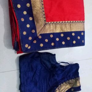 Saree With Stiched Blouse