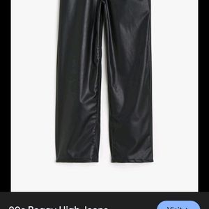 Wide Leather H&m Pant