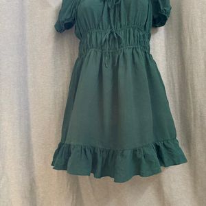 Plus Size Off Shoulder Green Mini Dress For Women