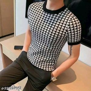 Round Neck Printed Polyester Tshirt For Men