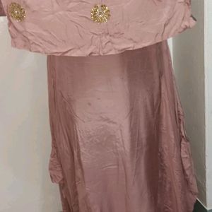 Beautiful Gown Pure Silk Fabric