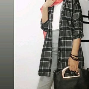 Checked Shirt For Women M Size