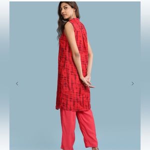 Aarke Ritu KumarTie-&-Dye Straight Kurta with Pant