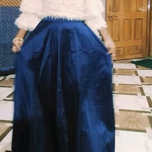 Ethnic Skirt With A Navy Blue Colour