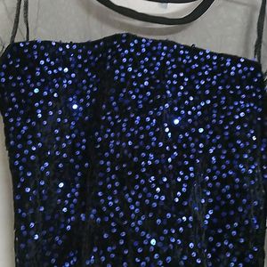 Hot Net And Velvet Sequin blouse /Party top