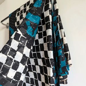 ⬛🟦⬜ Pattern Saree