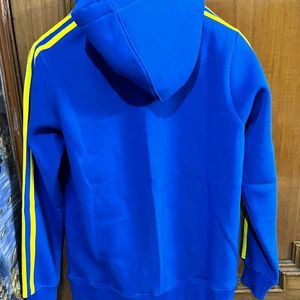 ADIDAS REAL MADRID BLUE ZIPPER HOODIE SIZE M