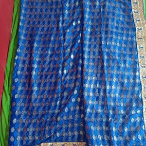 Party Wear Net Zari Work Saree